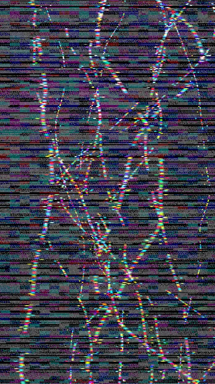 Glitched Neon Filaments